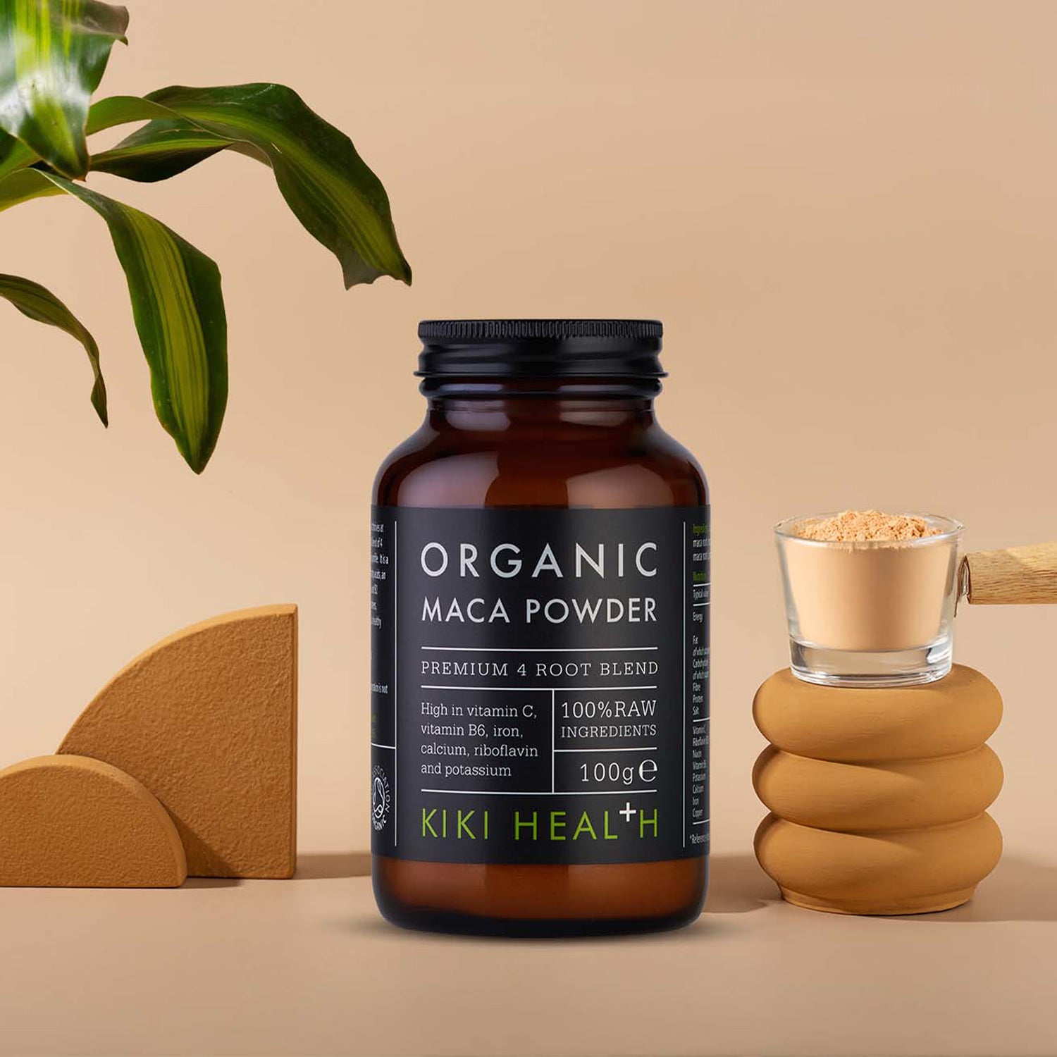 KIKI Health Organic 4 Root Maca Powder 100g (British brand)