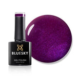 Vernis gel bleu violet prune brillant de la marque Bluesky - produit britannique