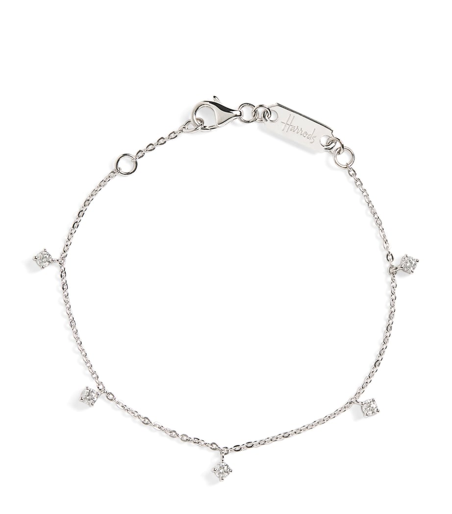 Harrods white gold diamond bracelet 0.60ct (British brand)