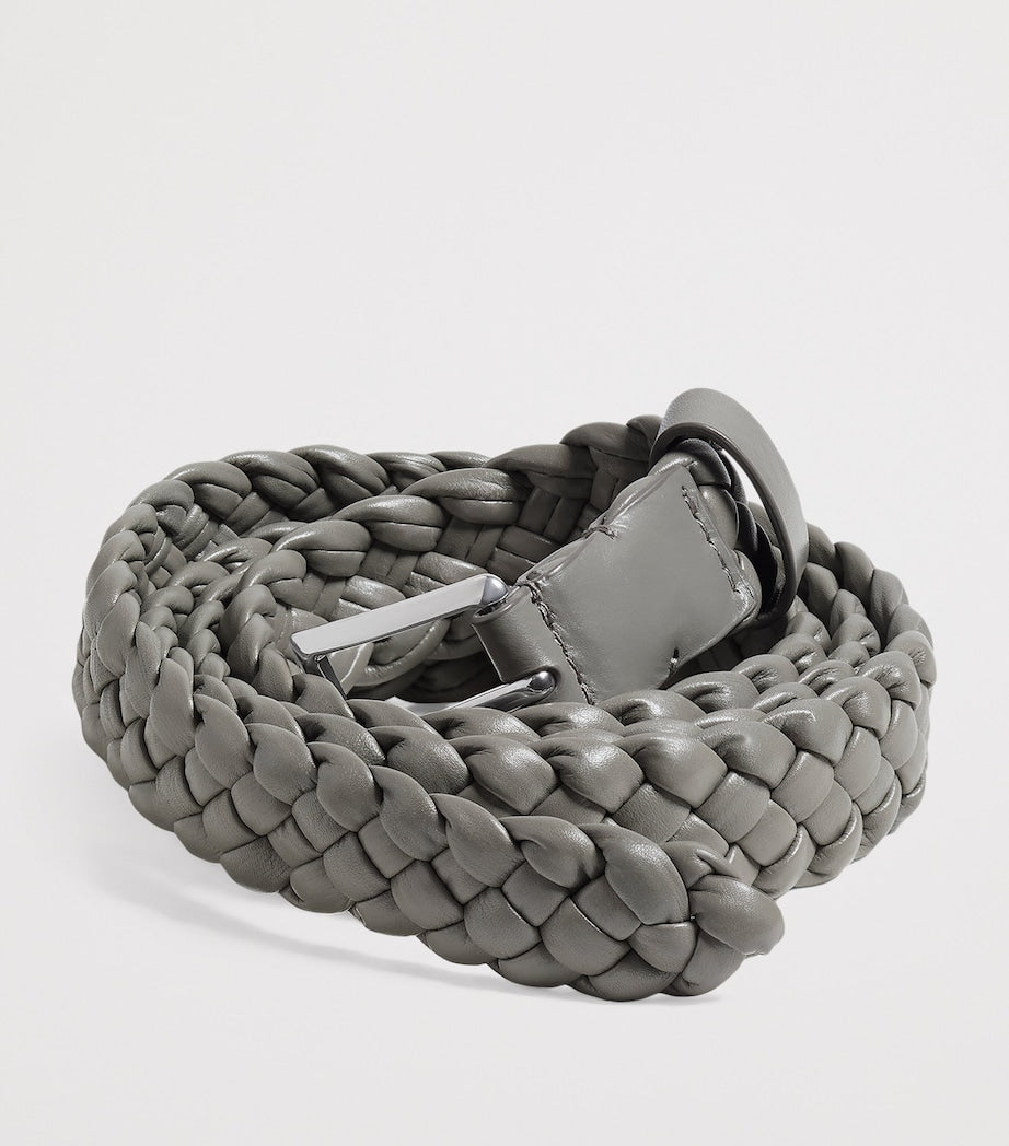 Bottega Veneta Intreccio Solo belt calfskin 2cm, imported from the UK