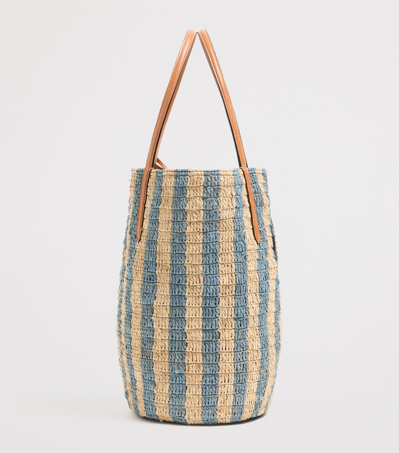 Valentino Garavani straw bucket bag with VLogo, UK version