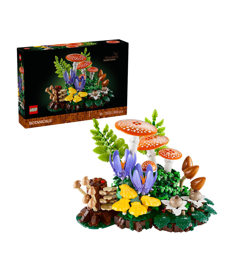 LEGO Botanicals Woodland Mushrooms building set 11505, imported from the UK