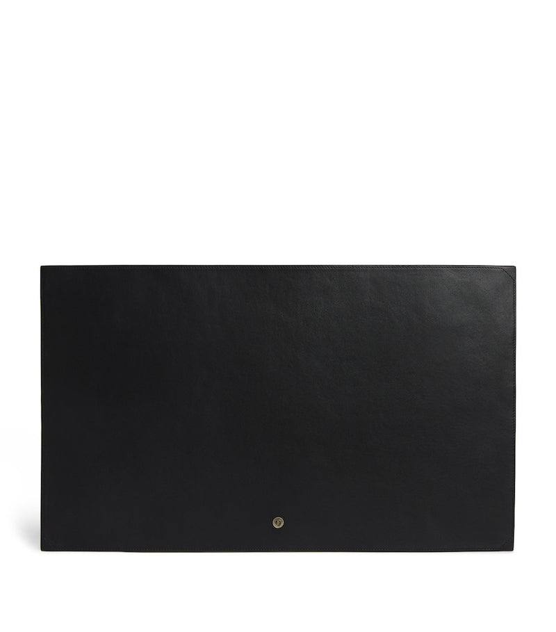 Harrods leather desk mat with embossed logo, UK version