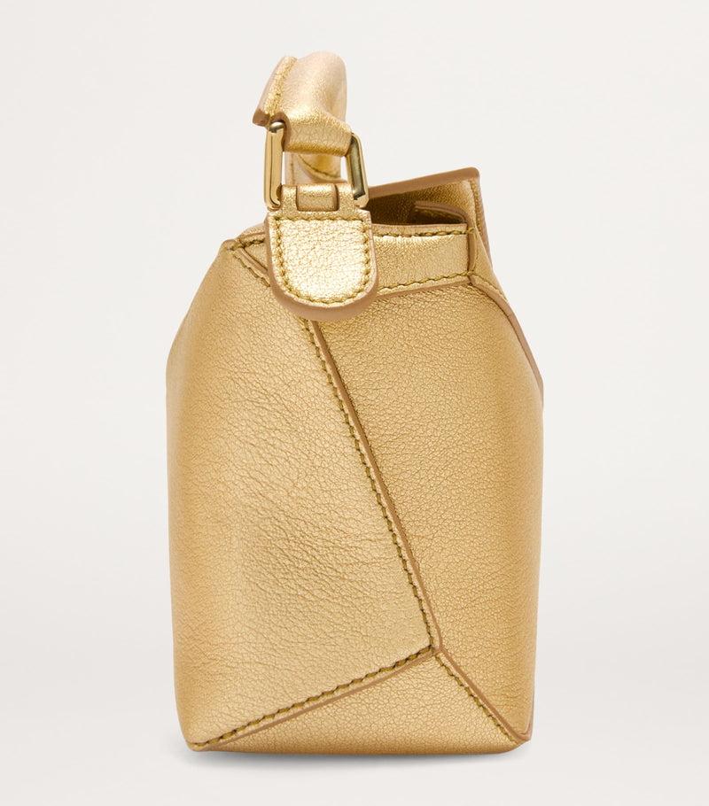LOEWE mini metallic leather Puzzle top-handle bag, UK version