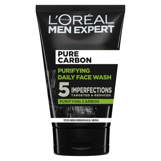 L'Oreal Men Expert Pure Carbon Purifying Daily Face Wash Cleanser 100ml Suncare & Travel Boots   