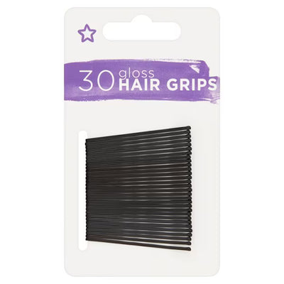 Superdrug Gloss Bobby Pins 30 Noir
