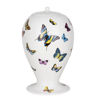 Harrods Porcelain Vase with Butterfly and Operatic Portrait Design, 30cm- Buy online at McGrocer