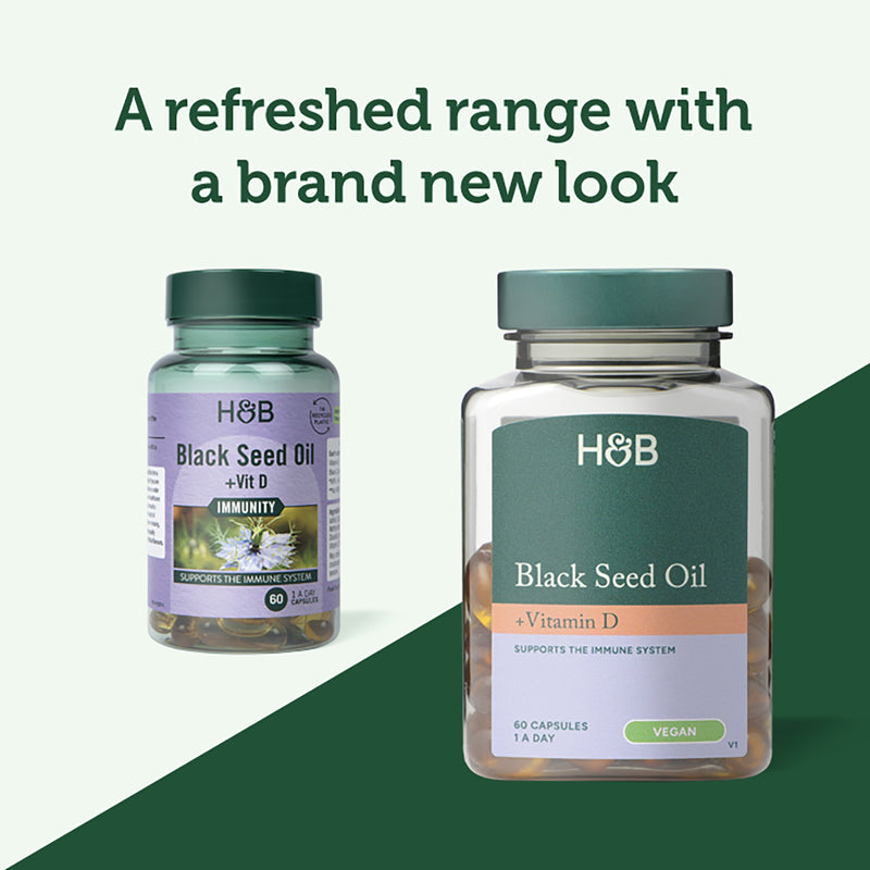 Holland & Barrett Black Seed Oil 60 Capsules, UK version