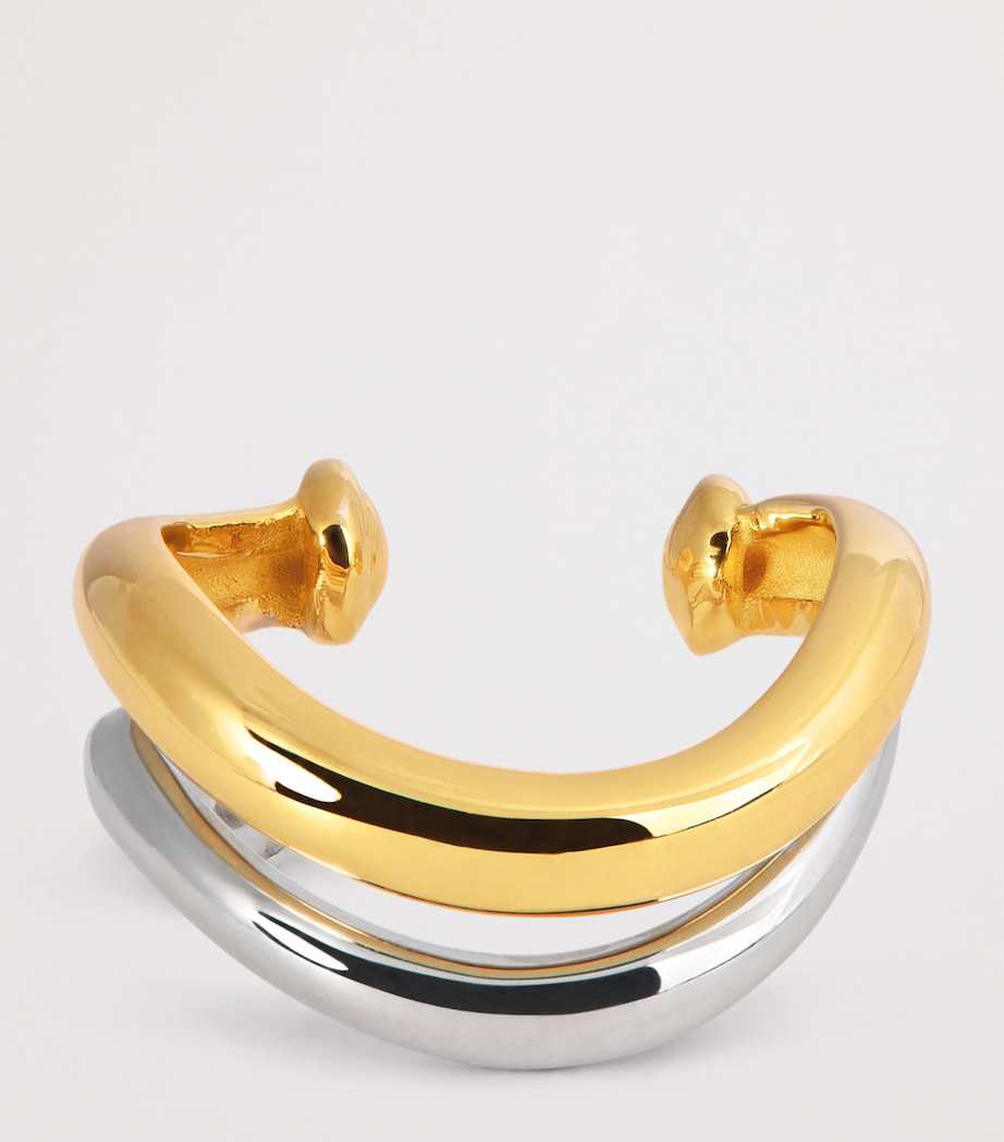 L'Atelier Nawbar Boa Double Ear Cuff with diamond, imported from the UK