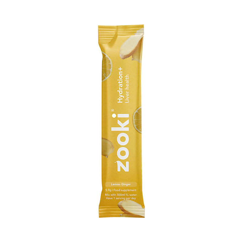 Zooki Hydration+ Liver Health Lemon Ginger Sachets 7 (British brand)