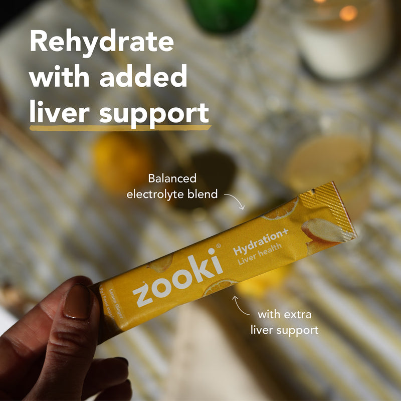 Zooki Hydration+ Liver Health Lemon Ginger Sachets 7 (British brand)