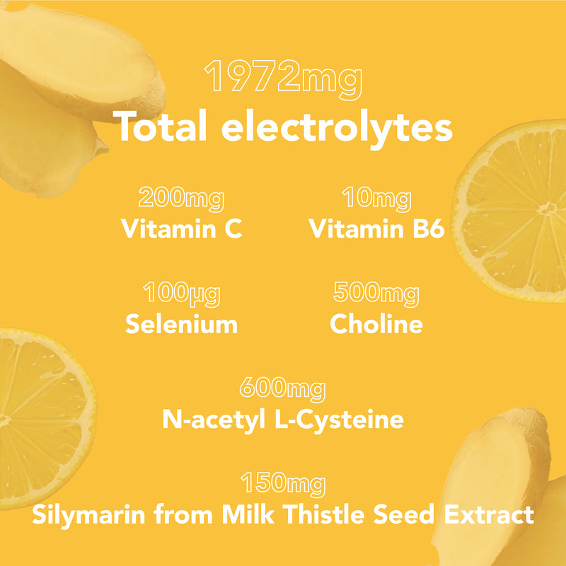 Zooki Hydration+ Liver Health Lemon Ginger Sachets 7 (British brand)