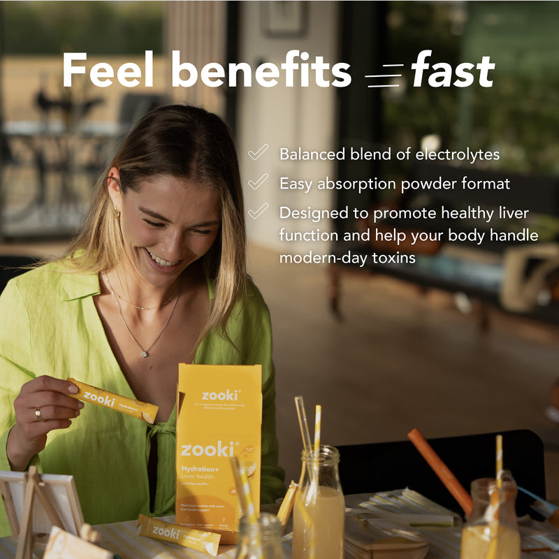 Zooki Hydration+ Liver Health Lemon Ginger Sachets 7 (British brand)