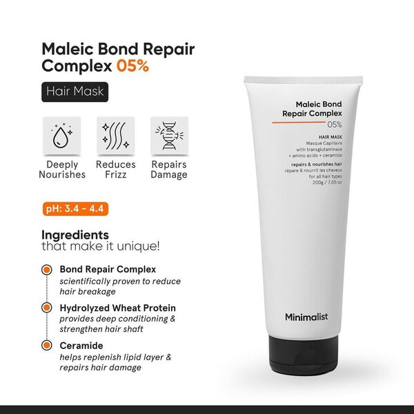 Minimalist Maleic Bond Repair Complex 05% Hair Mask | 200g GOODS Superdrug   