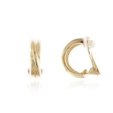 Cachet Panola earrings polished gold hoop clip-on, imported from the UK