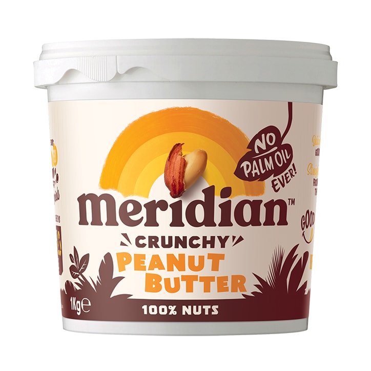 Meridian Natural Crunchy Peanut Butter No Salt 1kg Peanut Butter Holland&Barrett   