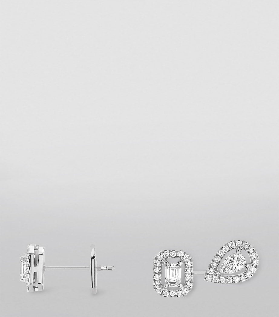 Messika My Twin earrings 18k white gold diamonds, imported from the UK