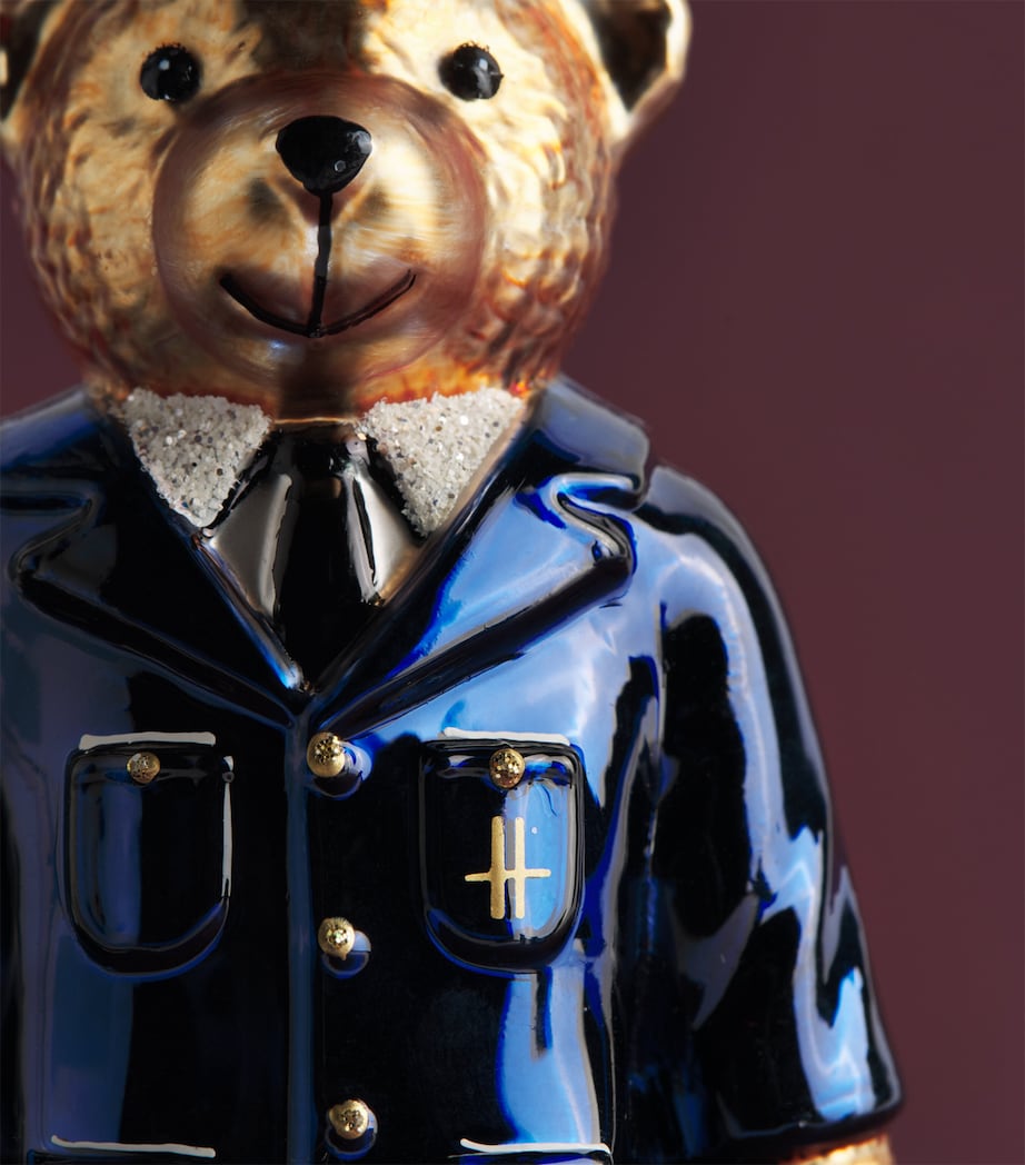 Harrods police bear tree decoration hand-painted glass, imported from the UK