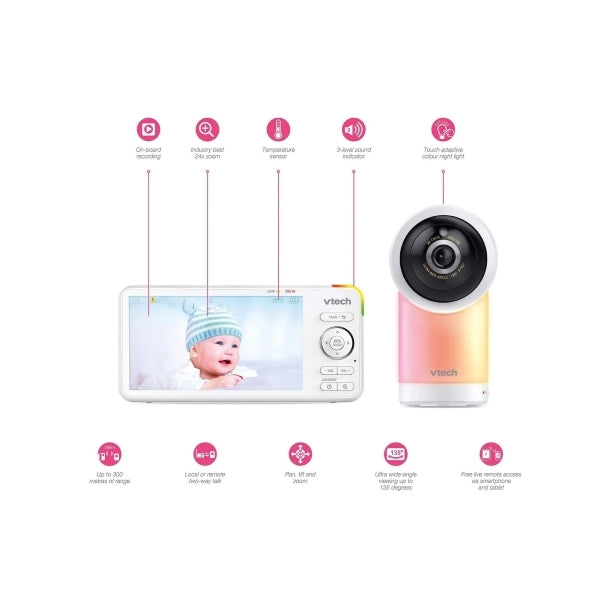 VTech RM5766HD smart baby monitor 5 inch screen, UK version