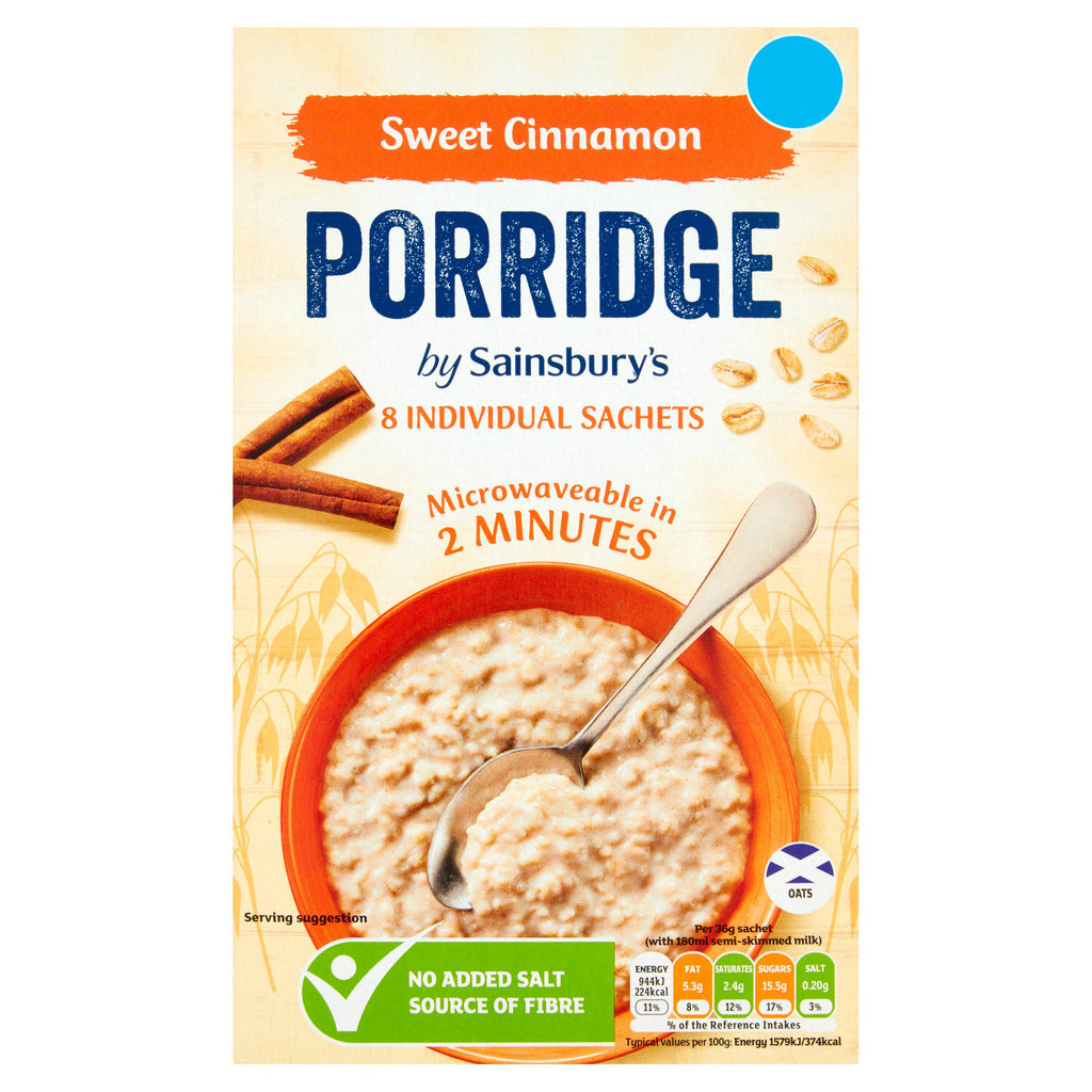 Sainsbury's Sweet Cinnamon Porridge 8 x 36g (288g)