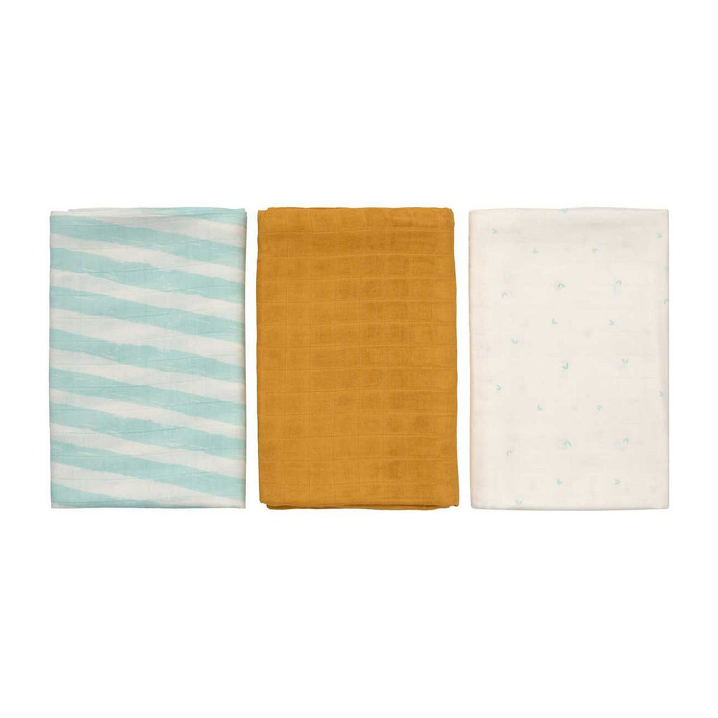 Tutti Bambini Muslin Swaddle Wraps 3pk - Run Wild