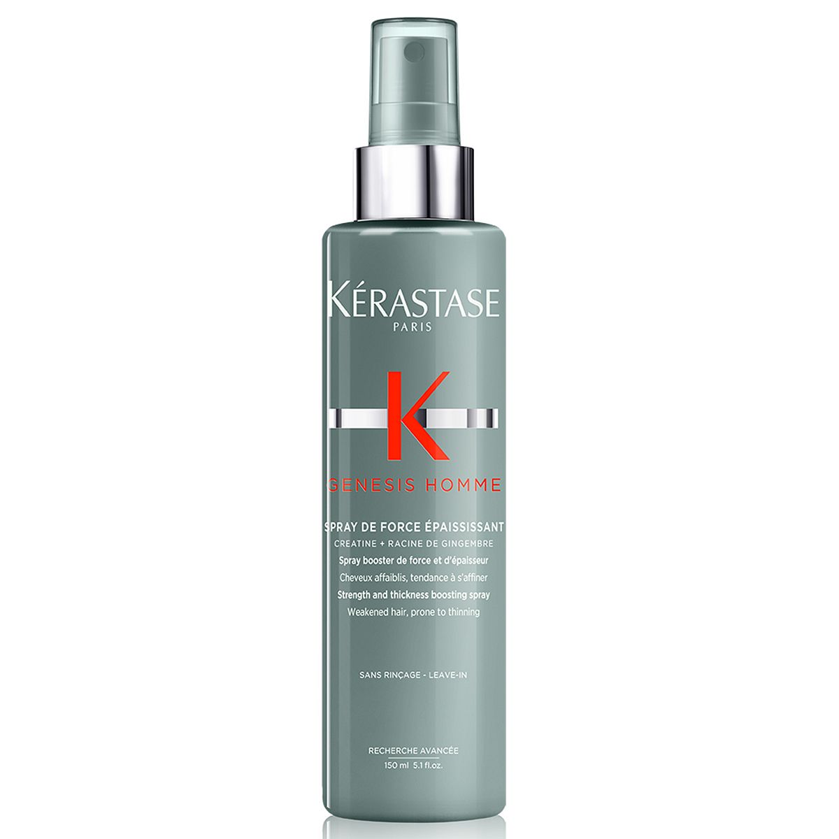 K&eacute;rastase Genesis Homme, Strength and Thickness Boosting Hair Spray, for Weakened Hair, Spray de Force &Eacute;paississant, 150ml