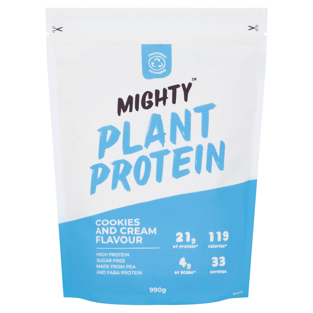 Mighty Plant Protein Powder Cookies & Cream Flavour 990g