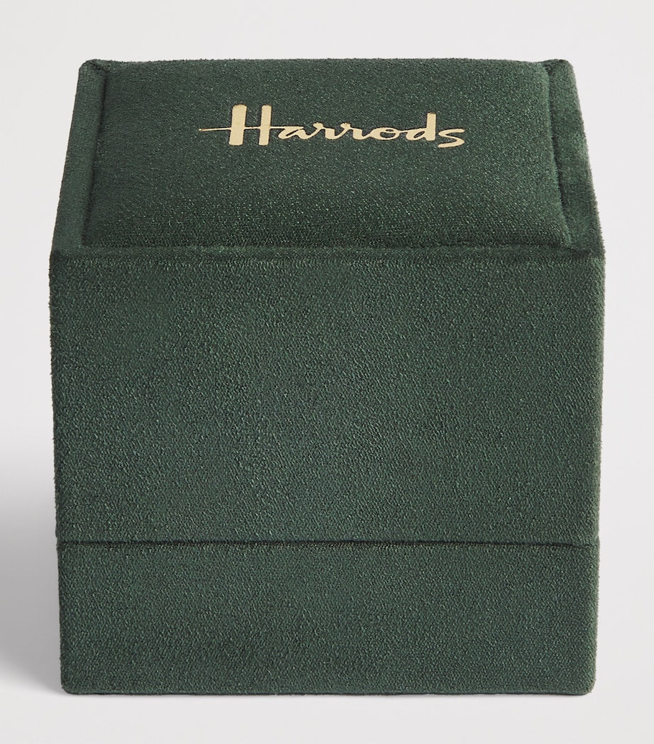 Harrods yellow gold diamond pear stud earrings 0.50ct - British product