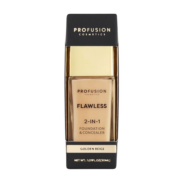 Profusion Cosmetics Flawless 2-in-1 Foundation in Golden Beige - British product