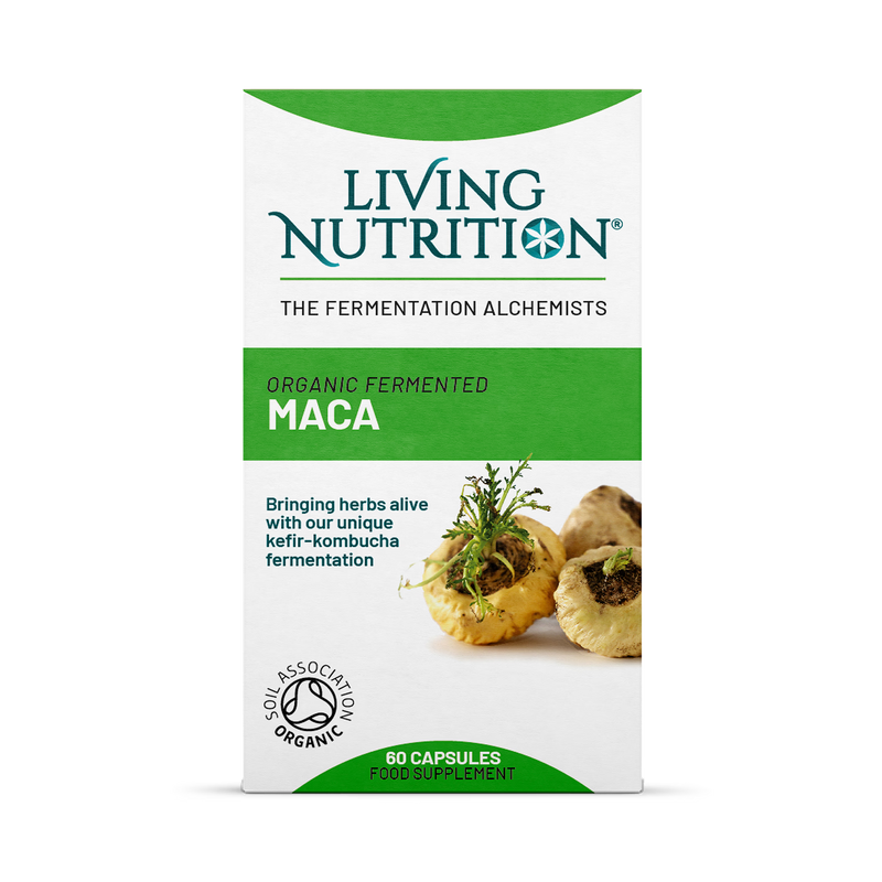 Living Nutrition Organic Fermented Maca 60 capsules (British brand)