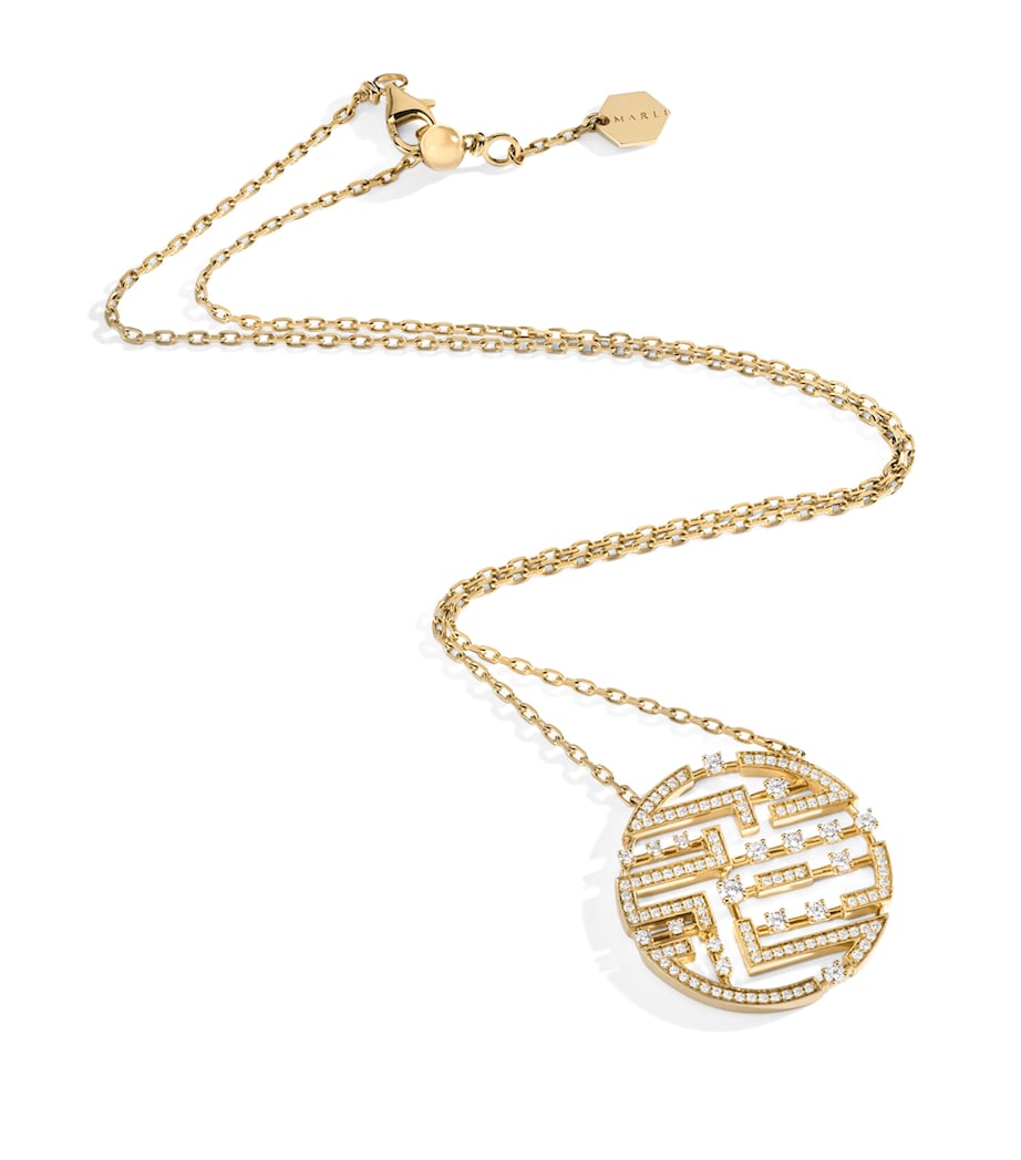 MARLI New York Avenues diamond necklace in 18kt yellow gold (British brand)