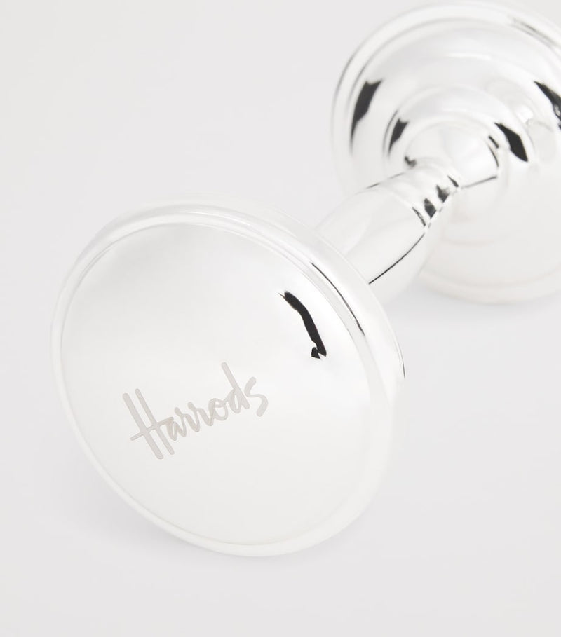 Harrods silver-plated baby rattle H9cm W5cm (British brand)