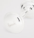 Harrods silver-plated baby rattle H9cm W5cm (British brand)