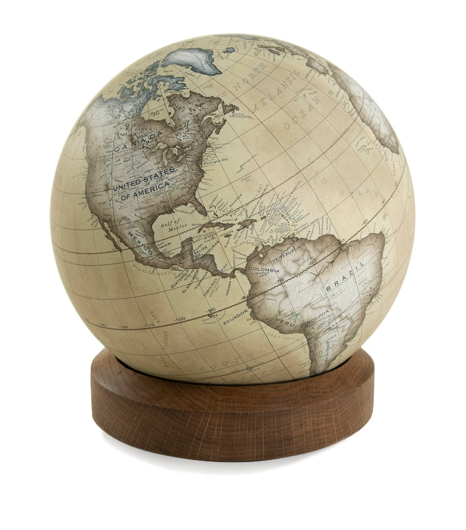 Bellerby Oak Albion desk globe 22cm, imported from the UK