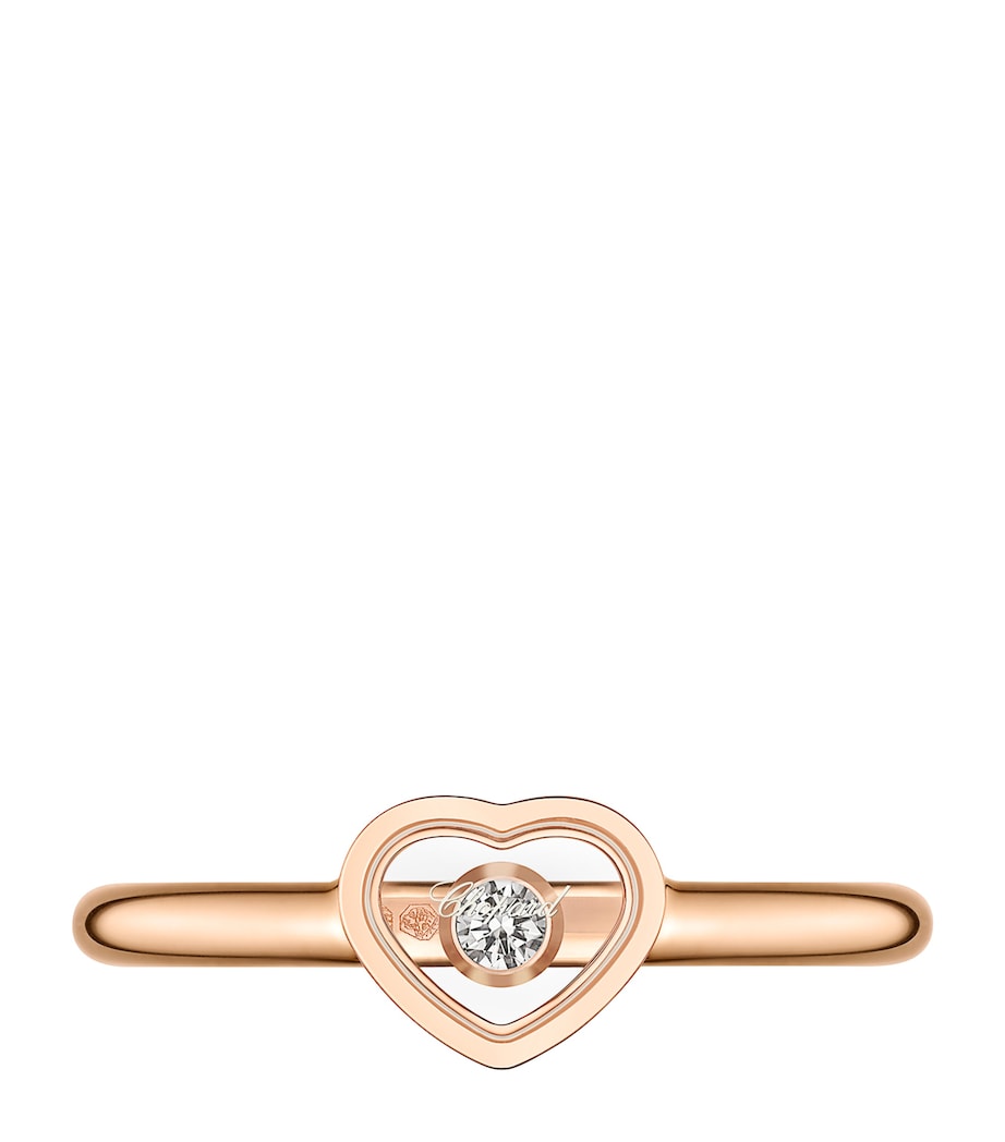 Chopard rose gold and diamond Happy Hearts ring (British brand)