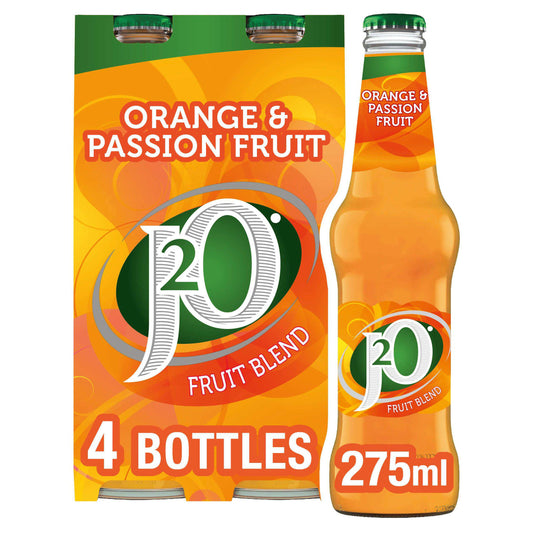 J2O Orange & Passion Fruit 4x275ml GOODS Sainsburys   