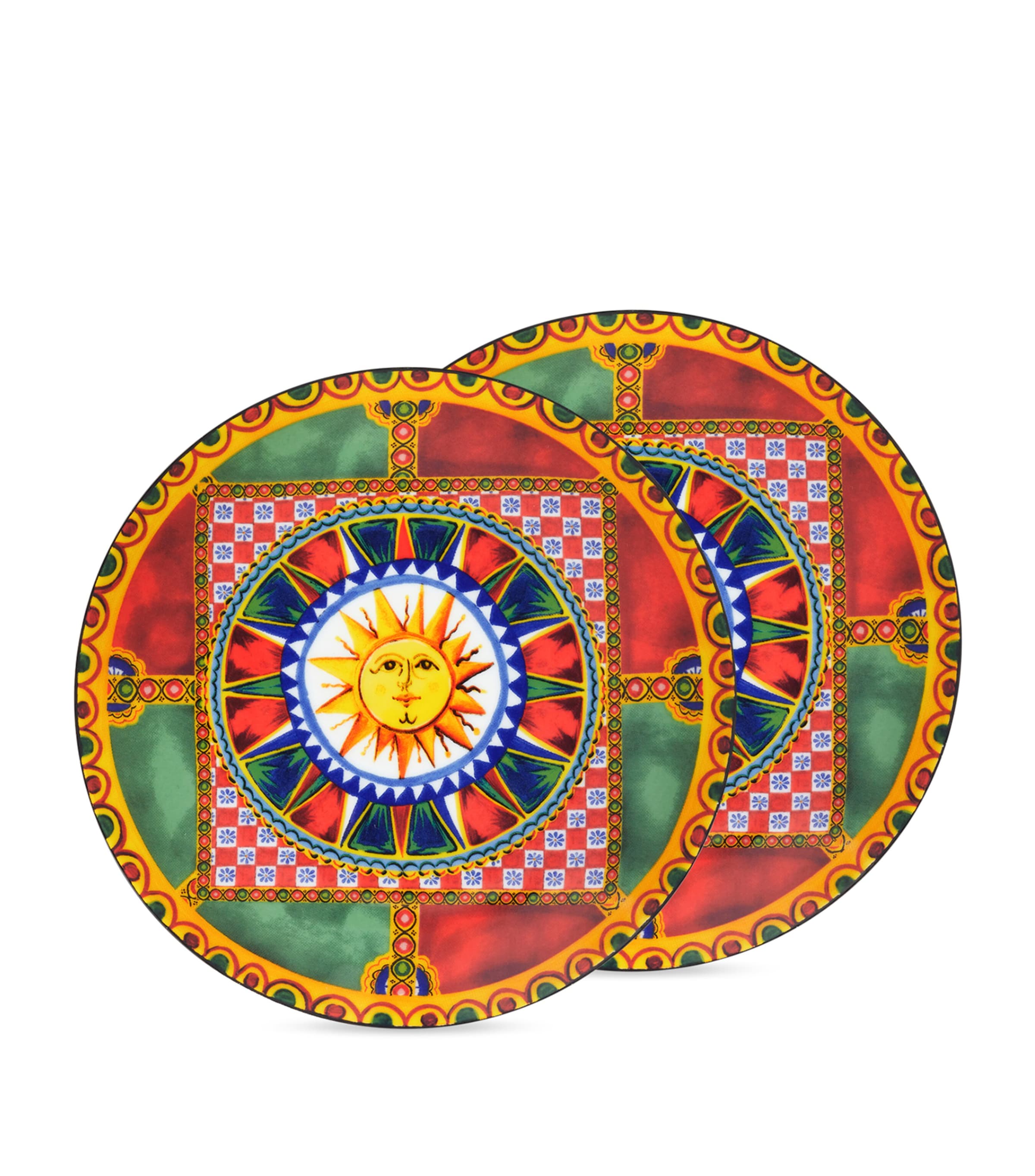 Dolce&Gabbana Casa Carretto Plates set of 2 17cm - British product