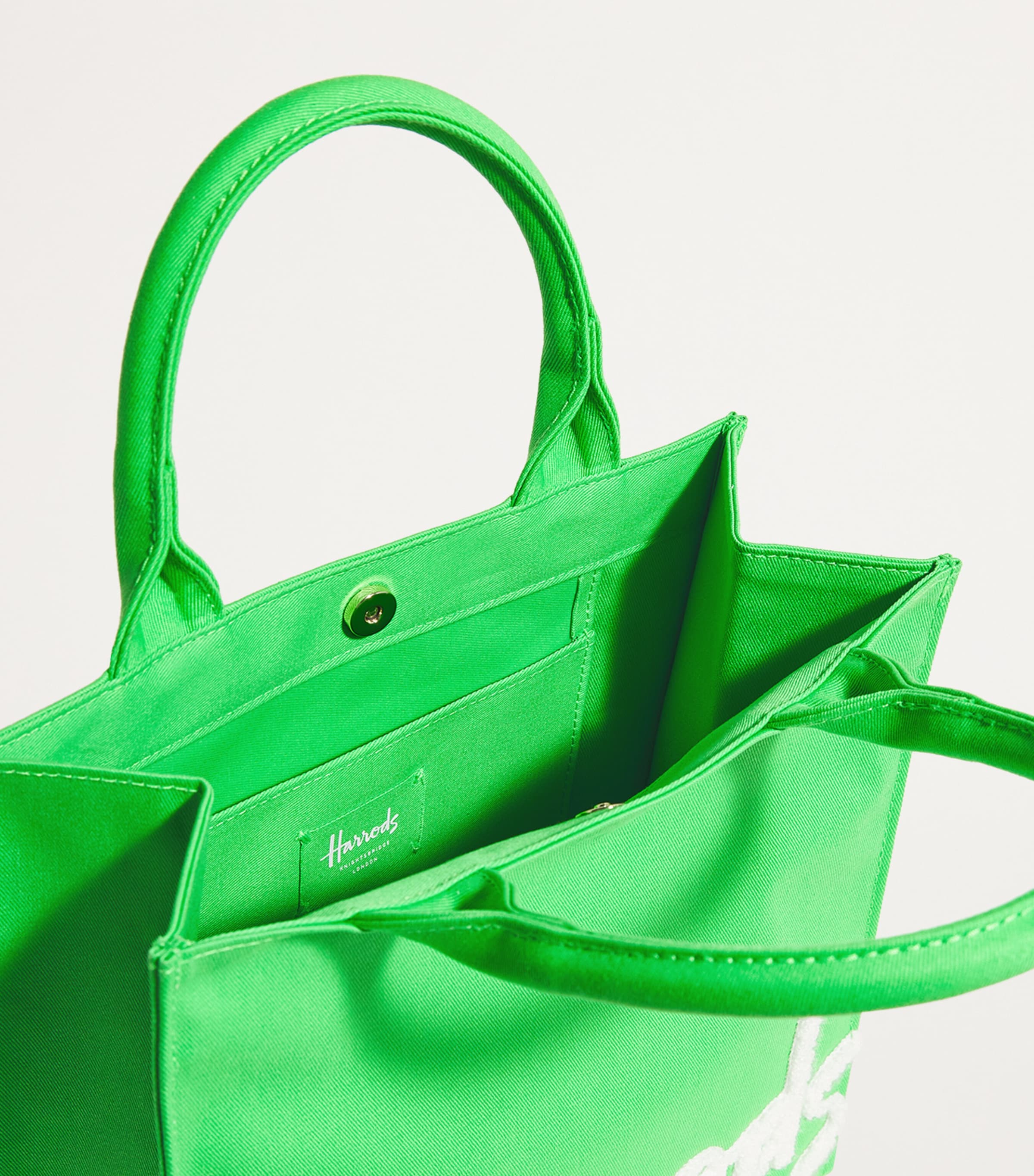 Harrods small cotton logo tote bag (British brand)