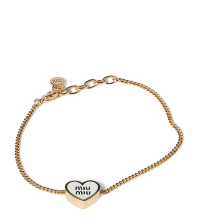 Harrods Miu Miu Enamel Heart Logo Bracelet- Buy online at McGrocer