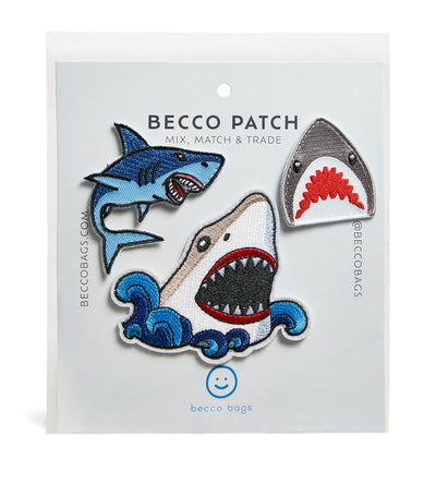 Harrods Becco Bags Shark Attack 4-Piece Patch Set- Buy online at McGrocer