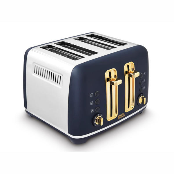 Morphy Richards 4-slice toaster navy with gold accents, UK version
