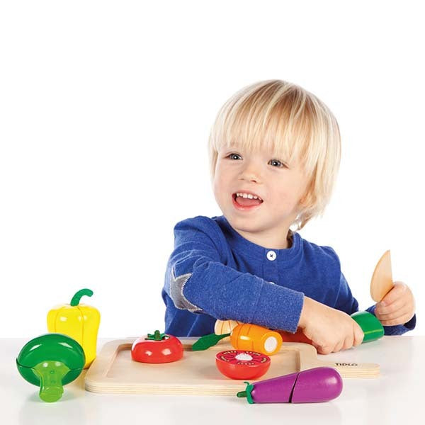 Tidlo Wooden Cutting Vegetables Set