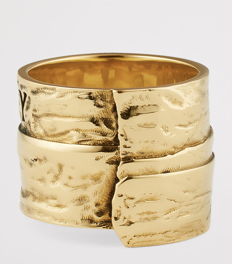 Givenchy Tape Ring black enamelled brass fashion ring (British brand)