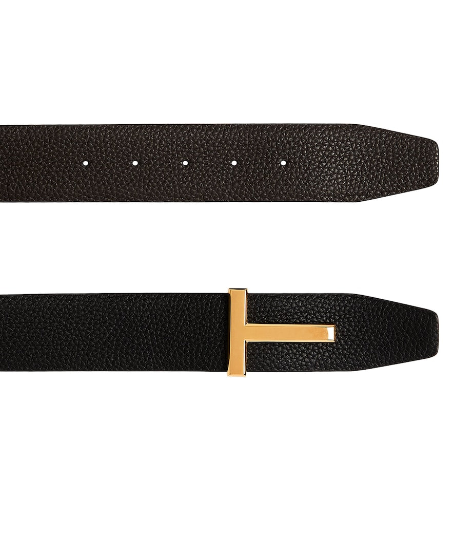 TOM FORD leather reversible T Icon belt, imported from the UK
