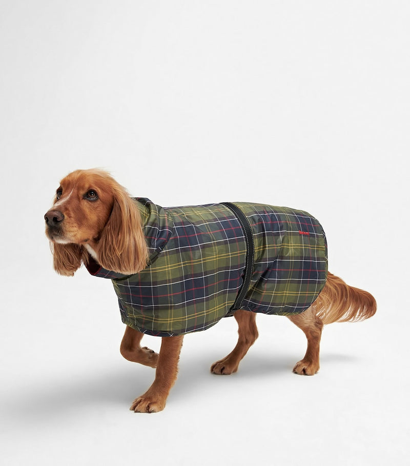 Barbour tartan terry drying robe for dogs - British product