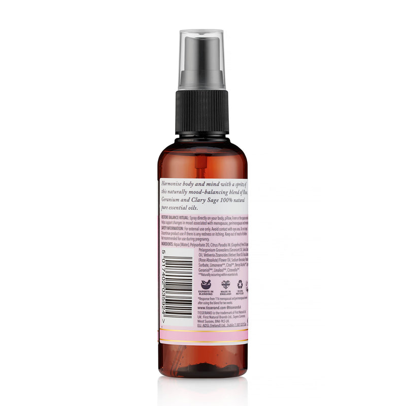 Tisserand Restore Balance Body & Room Mist 100ml, imported from the UK