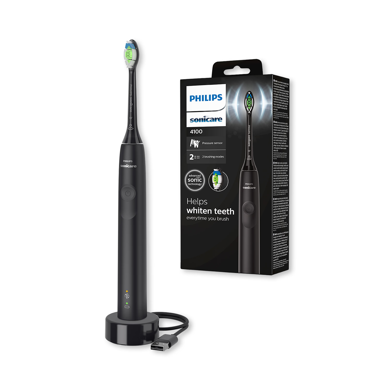 Philips Sonicare 4100 electric toothbrush black - British product
