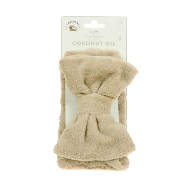 Danielle Creations taupe coconut oil infused bow headband - British product