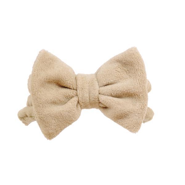 Danielle Creations taupe coconut oil infused bow headband - British product