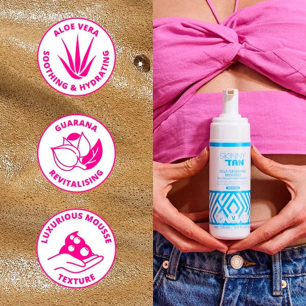 Skinny Tan Selbstbräuner Mousse Medium 150ml, importiert aus dem Vereinigten Königreich